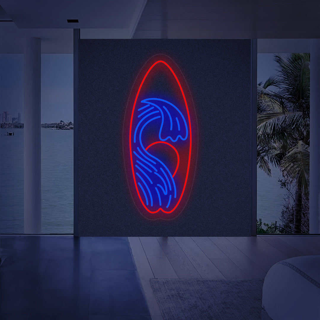 "Surfboard Surf" Neon Sign