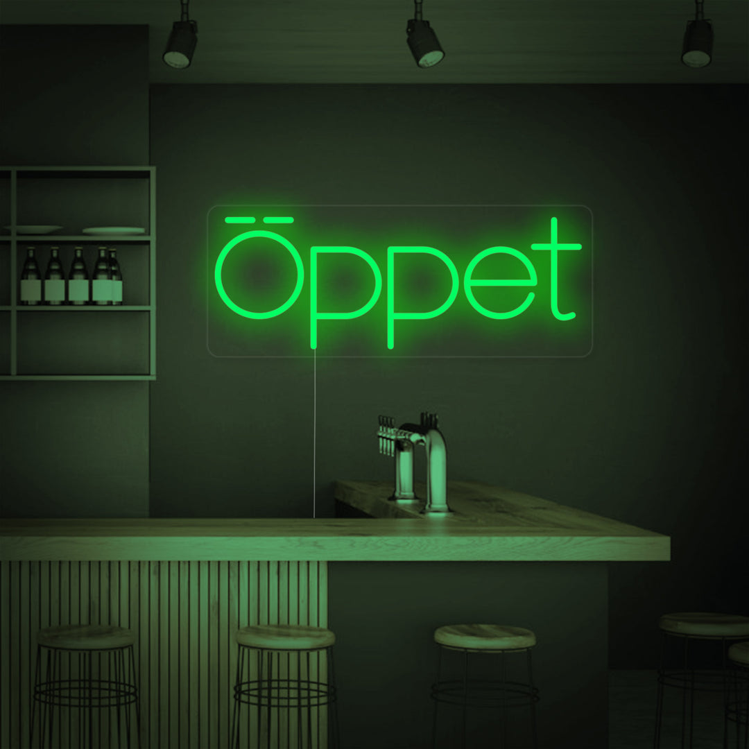 Swedish Oppet Open Neon Sign