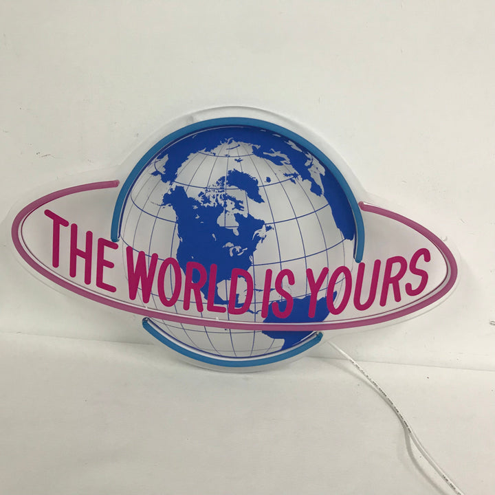 "The World Is Yours" Mini Neon Sign
