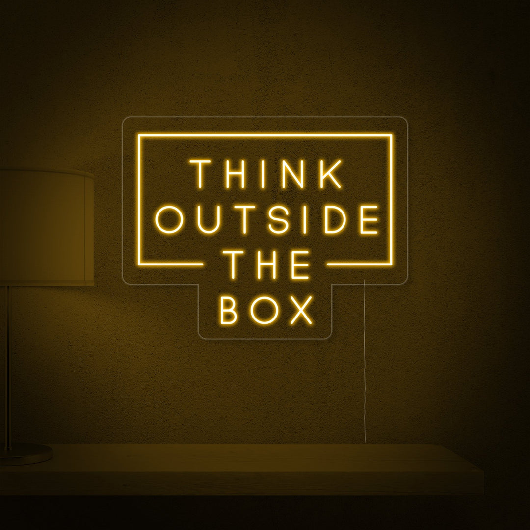 "Think Outside The Box" Neon Sign