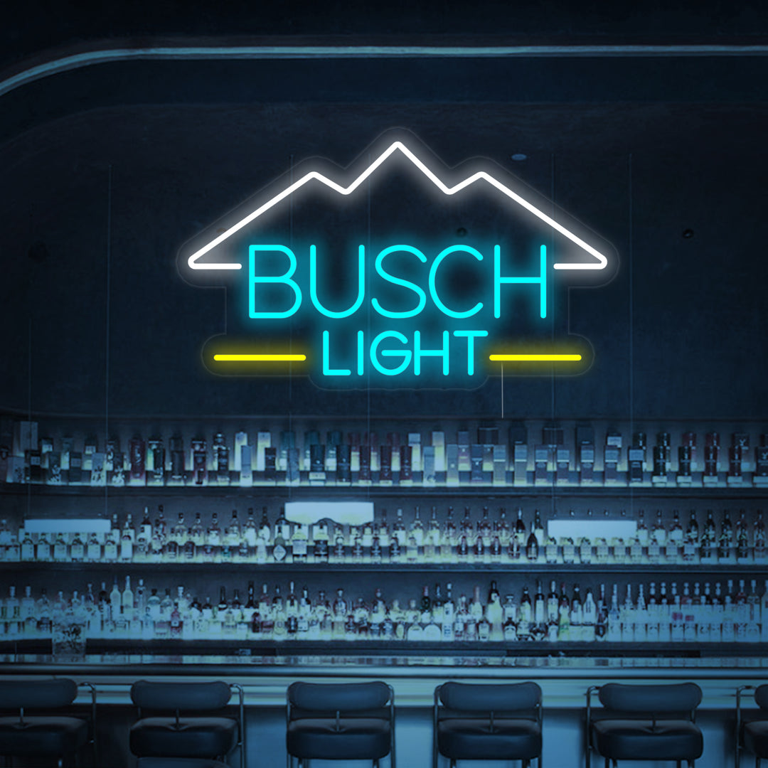 "Vintage Busch Light Beer Bar" Neon Sign