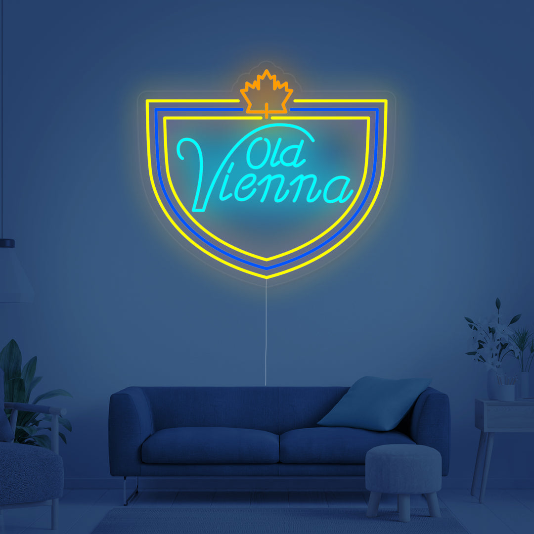 "Vintage Old Vienna Lager Beer Great Canadian Beer" Neon Sign