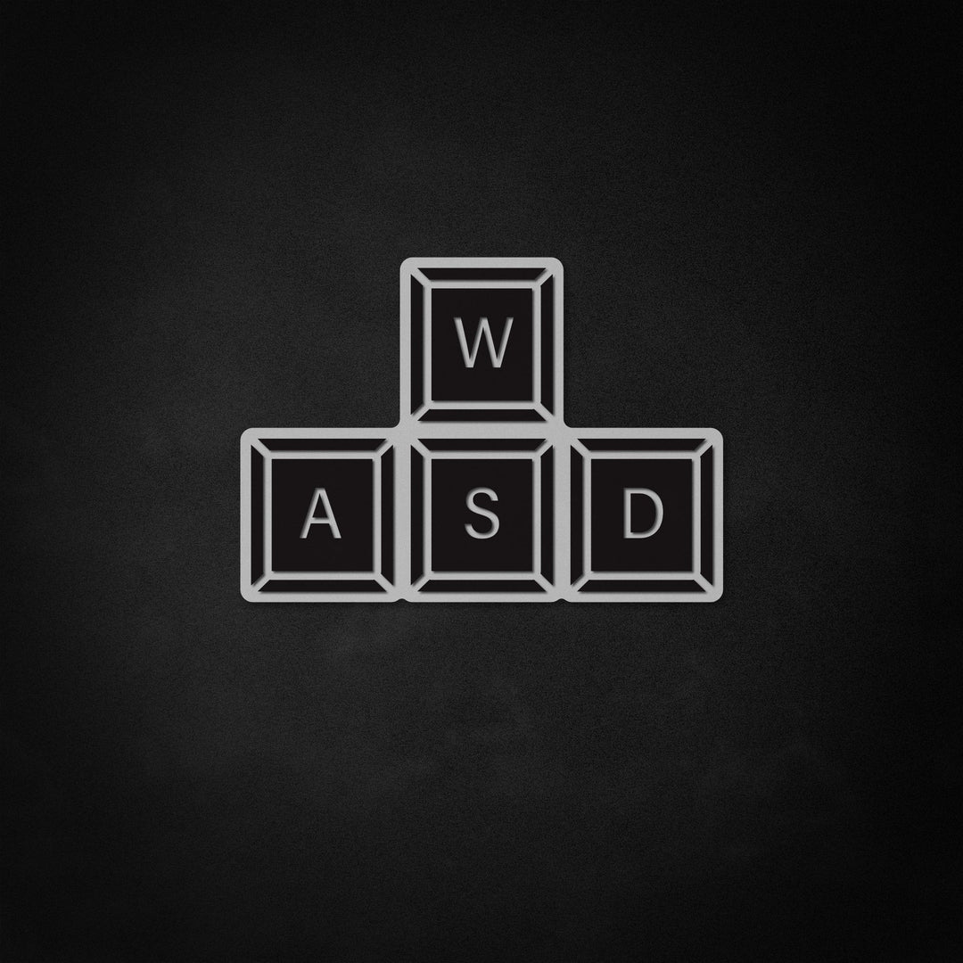 "WASD Keys" Neon Like Sign