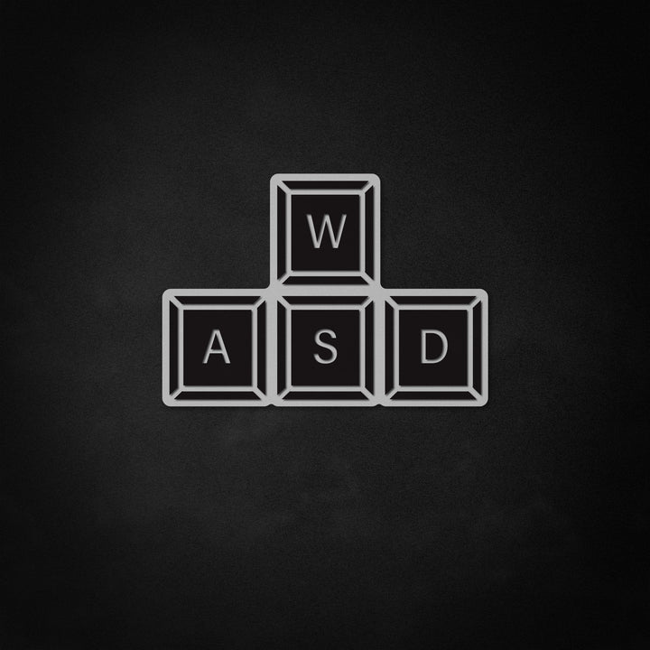 "WASD Keys" Neon Like Sign