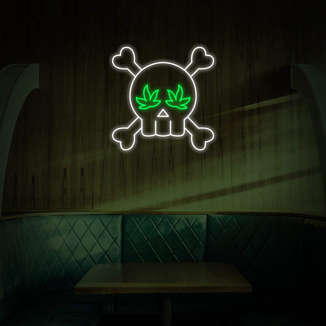 "Weed Skull" Neon Sign