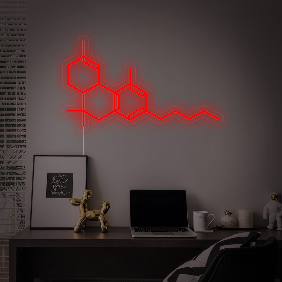 "Weed THC Molecule" Neon Sign