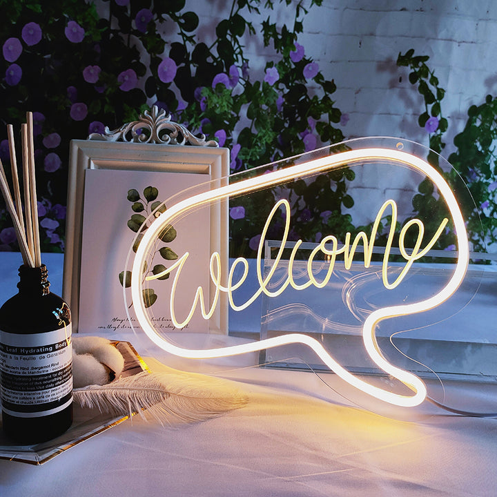 "Welcome" USB Mini LED Neon Sign