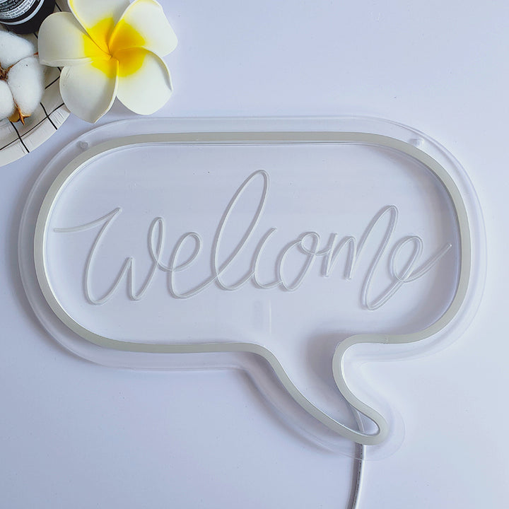 "Welcome" USB Mini LED Neon Sign
