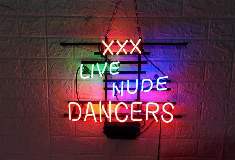 "XXX Live Nudes Dancers" Neon Sign