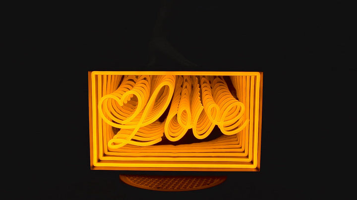 "Love" 3D Infinity LED Neon Sign