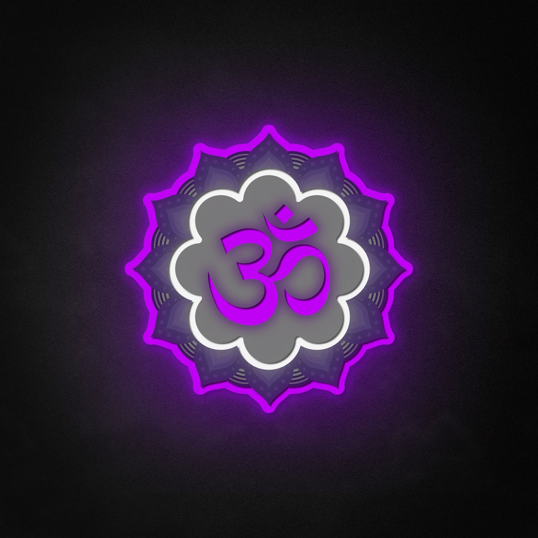 "OM" Neon Like Sign