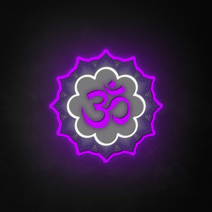 "OM" Neon Like Sign