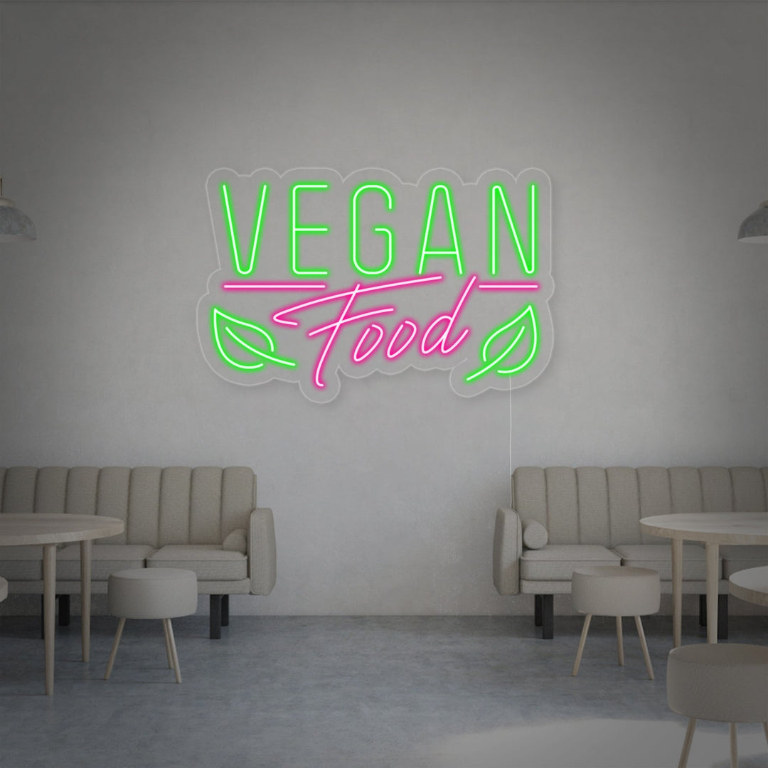 "Vegan Food" Neon Sign