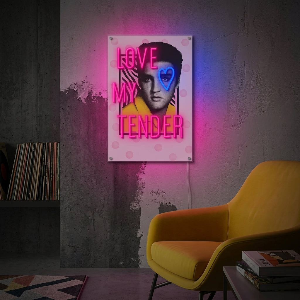 "Love Me Tender" Neon Sign