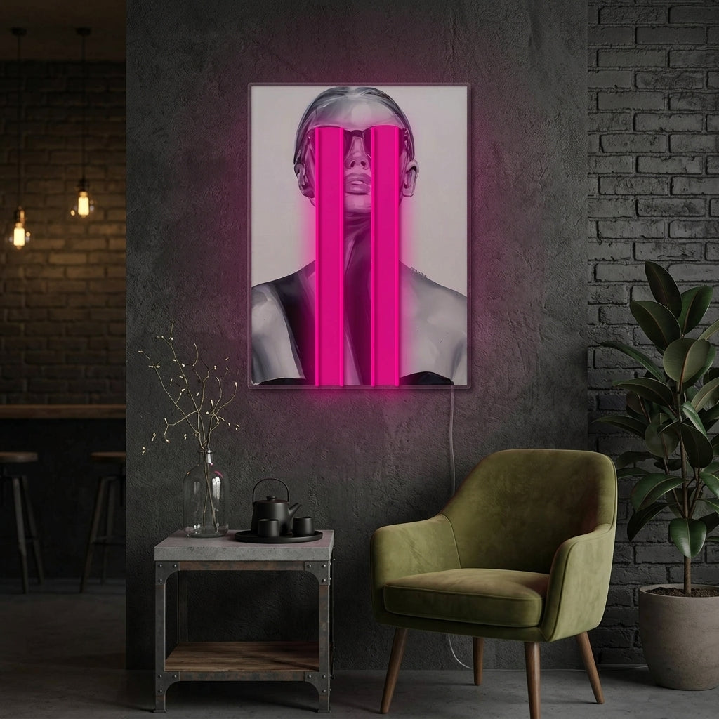 "Masked Muse" Neon Sign