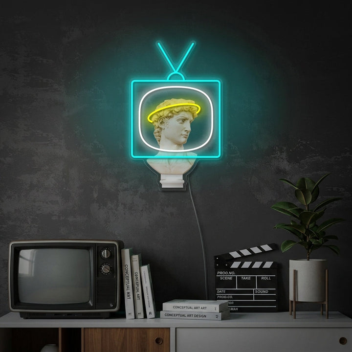 "David Broadcast" Neon Sign