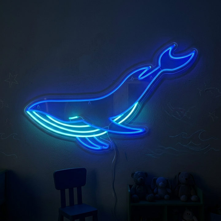 "Blue Whale" Neon Sign