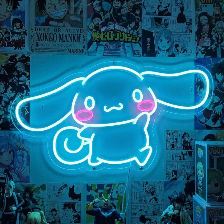 Cute Anime Dog Character Neon Sign