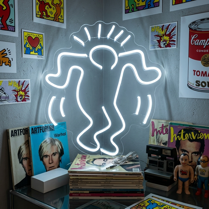 "Dancing Man" Neon Sign
