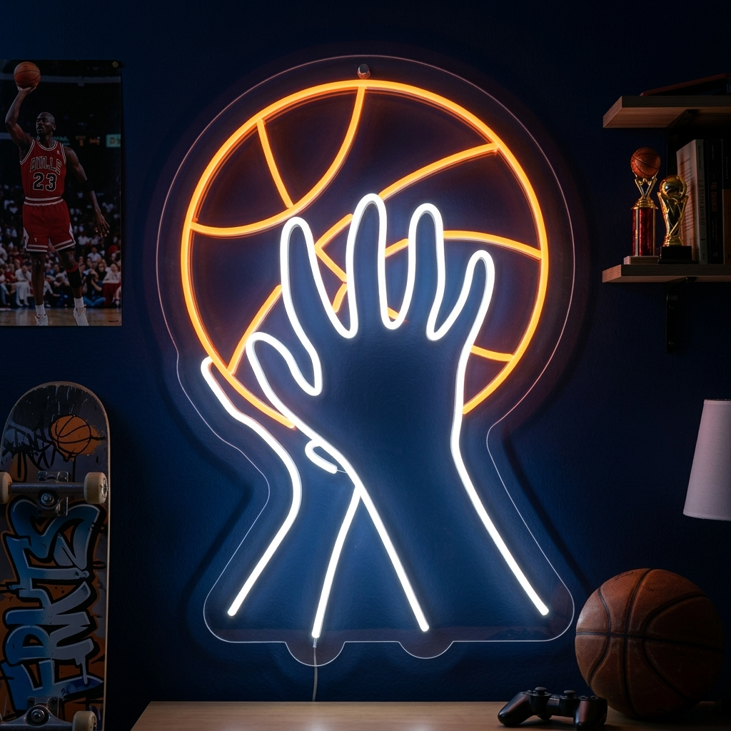 "Basketball Shooting" Neon Sign
