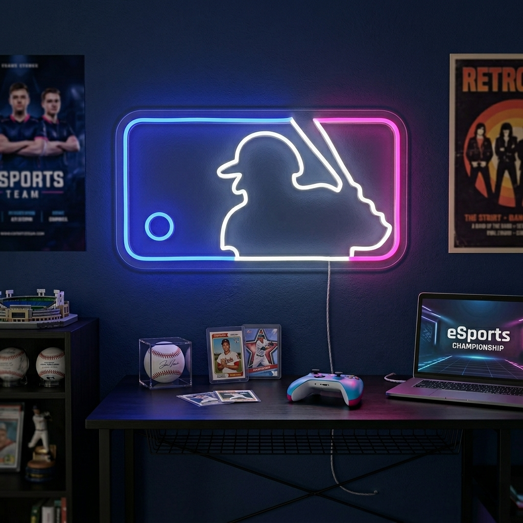 "Baseball Play" Neon Sign