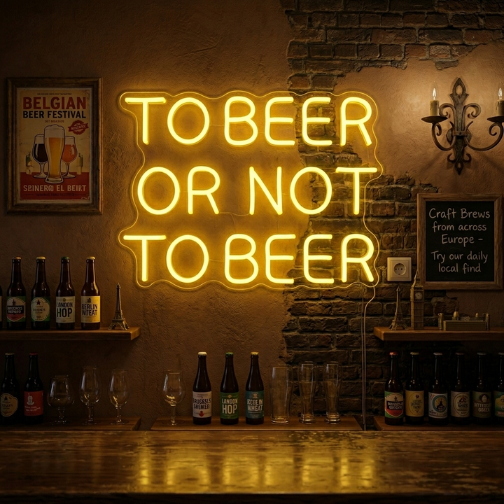 "To Beer or not to Beer Bar" Neon Sign