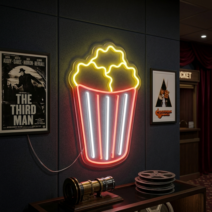 "Popcorn" Neon Sign