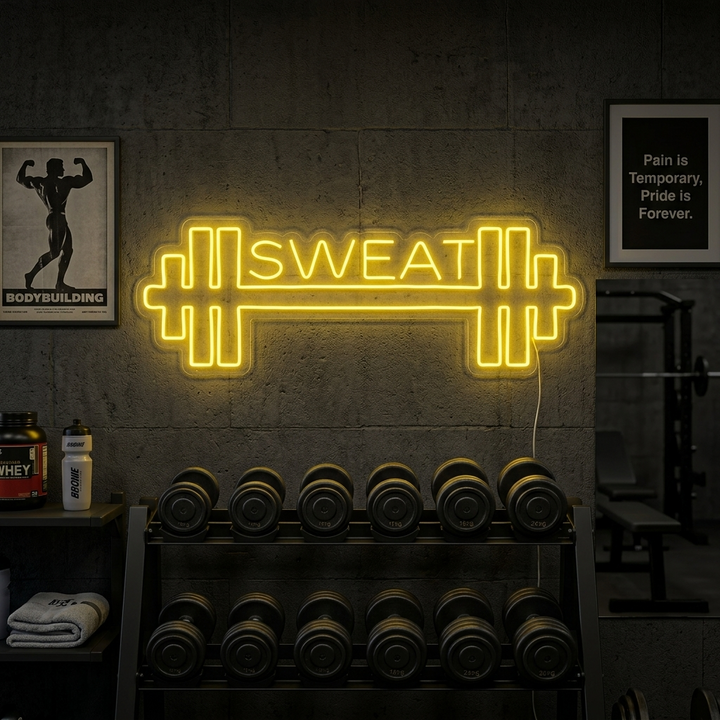 "Custom Your Text Gym, Custom Fitness, Custom Gym" Neon Sign