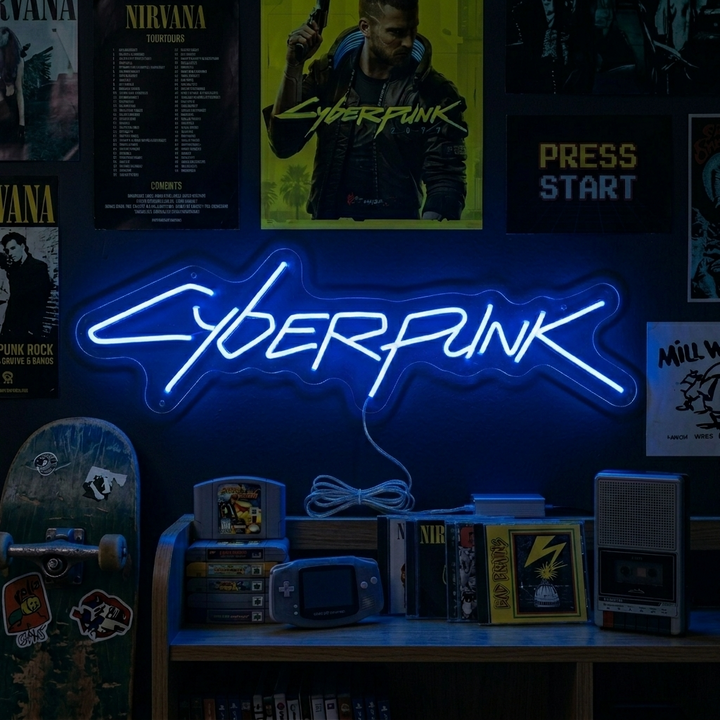 "CYBERPUNK, Game Room Decor" Neon Sign