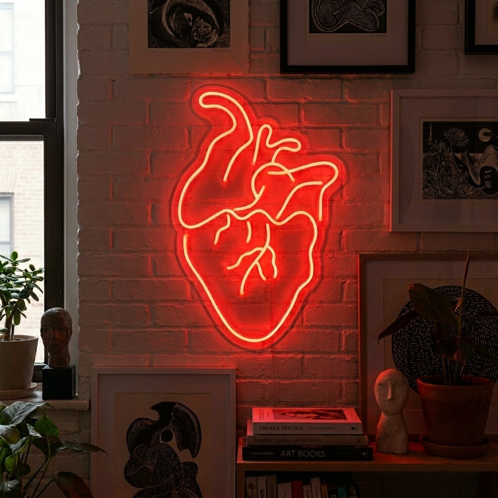 "Actual Heart" Neon Sign