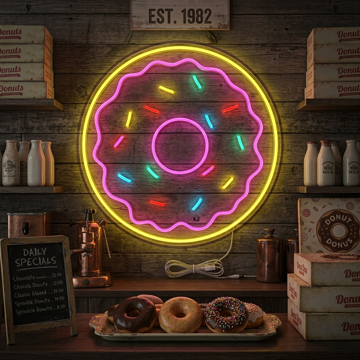 "Donut" Neon Sign