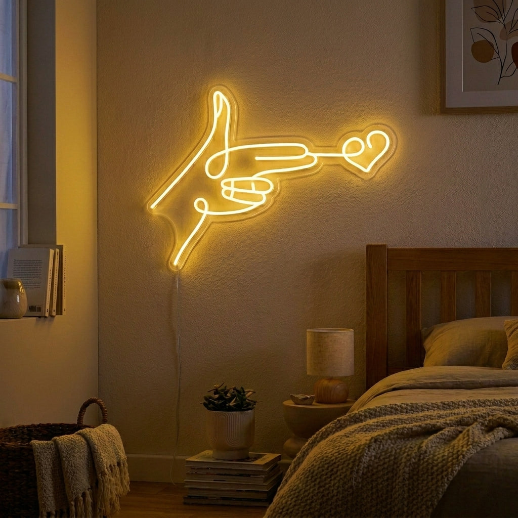 "Shoot Love Heart" Neon Sign