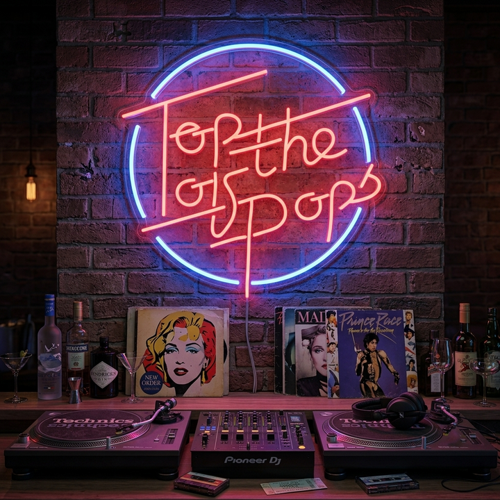 "Top Of The Pops" Neon Sign