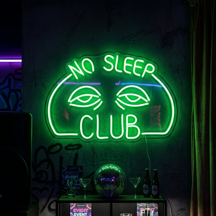 "No Sleep Club" Neon Sign