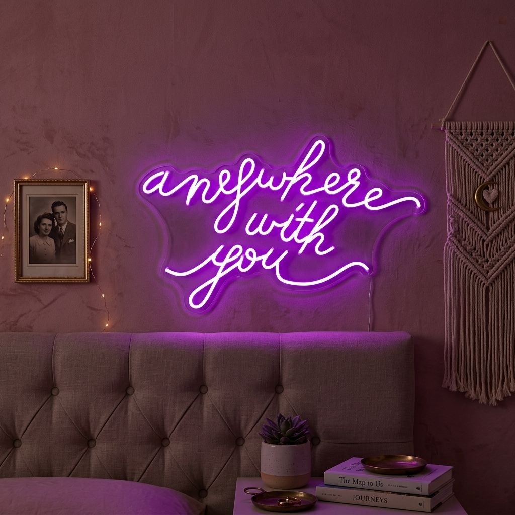 "Anywhere With You" Neon Sign