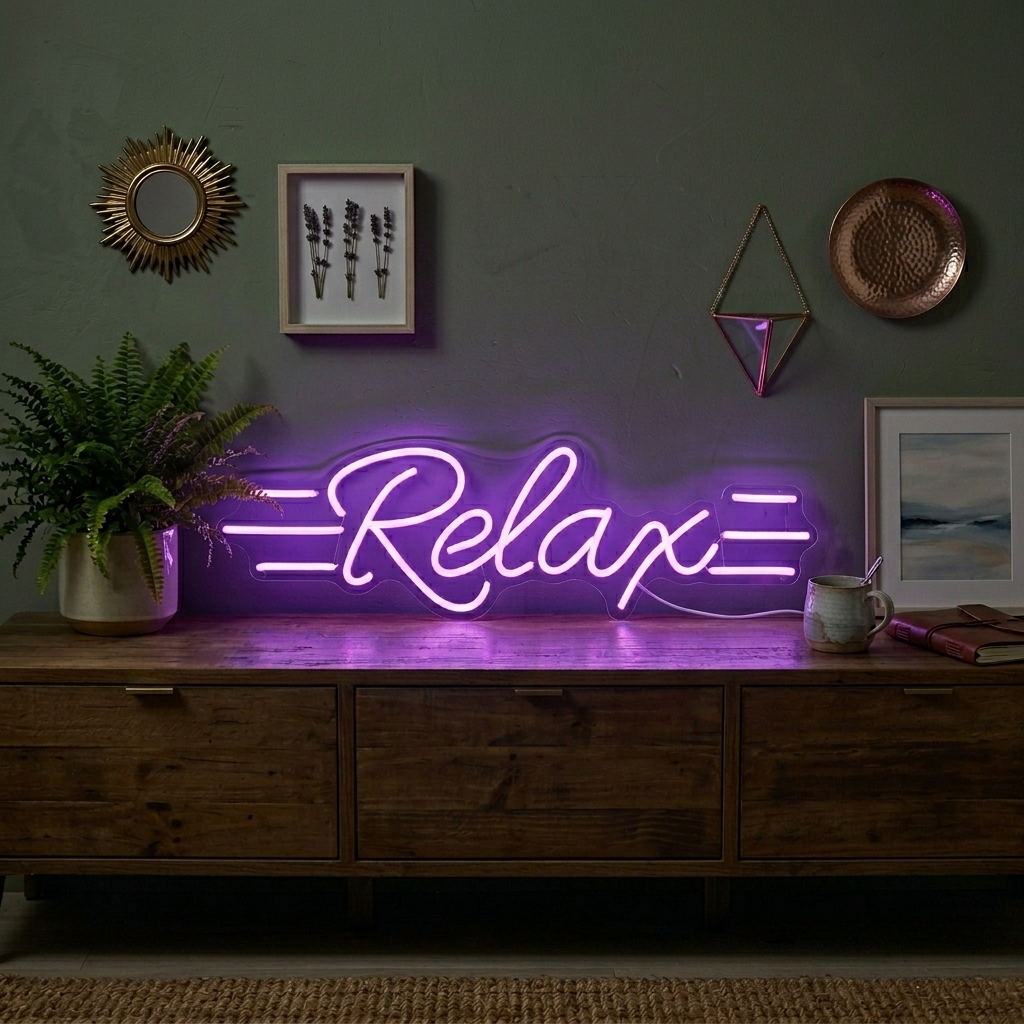 "Relax" Neon Sign