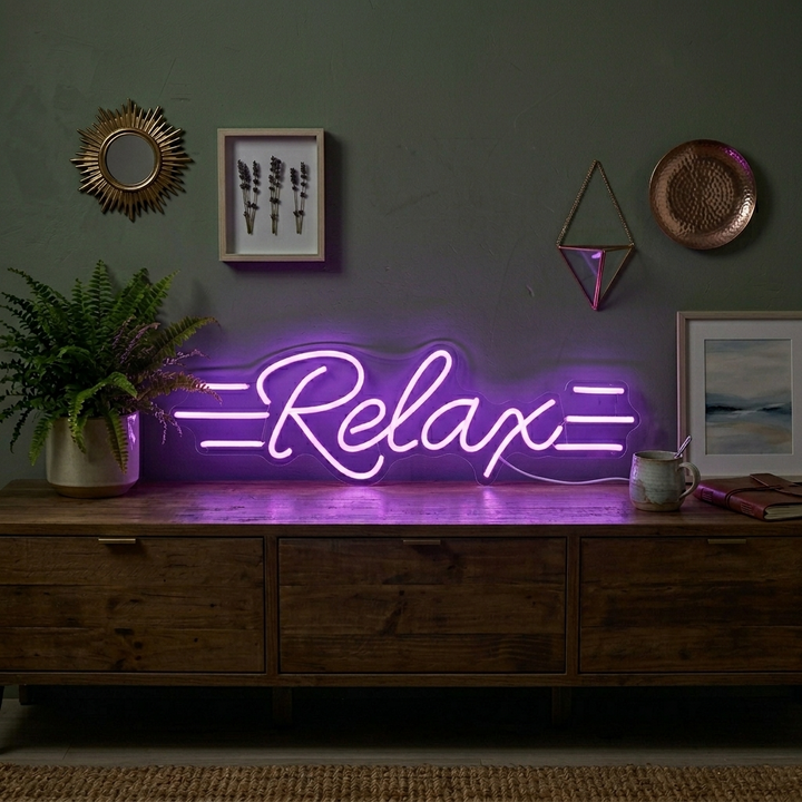 "Relax" Neon Sign