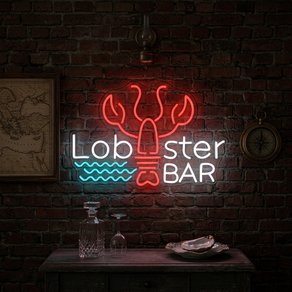 "Lobster Bar" Neon Sign