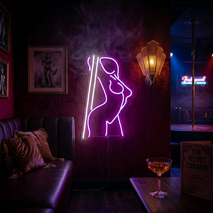 "Pole Dance Girl" Neon Sign