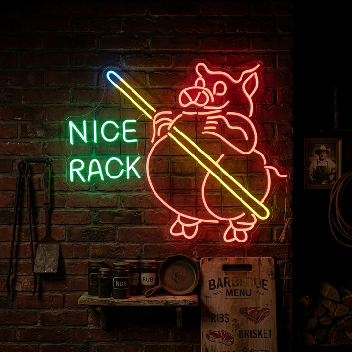 "Nice Rack" Neon Sign