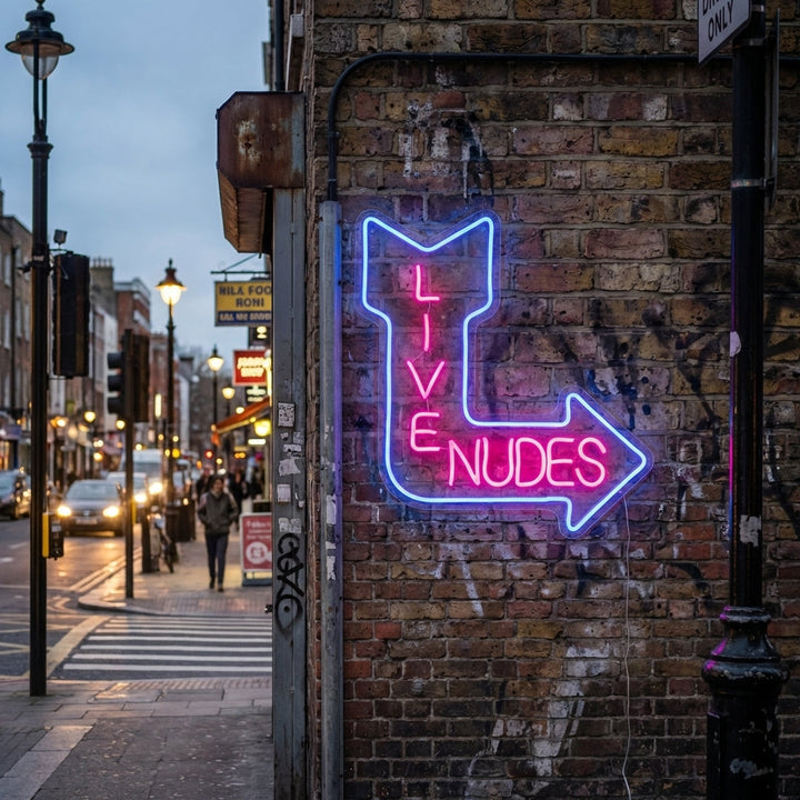 "Live Nudes" Neon Sign