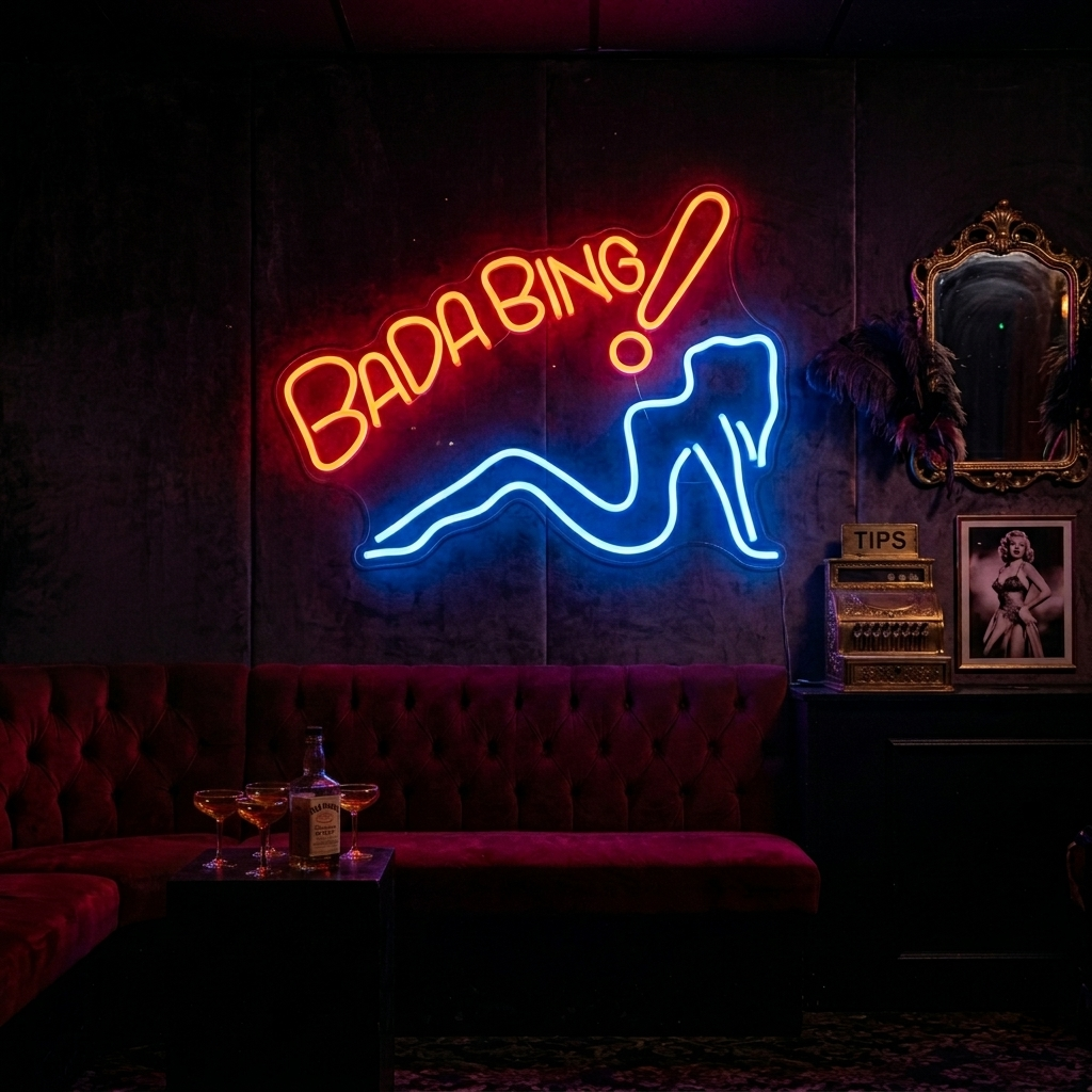 "Bada Bing" Neon Sign