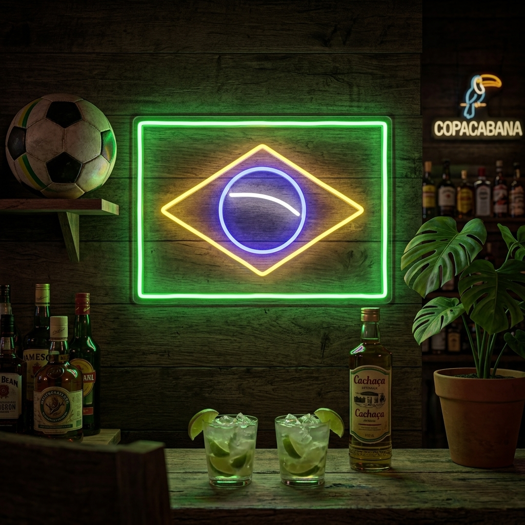 "Flag of Brazil" Neon Sign