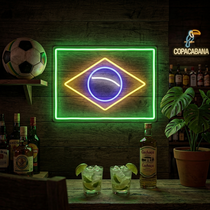 "Flag of Brazil" Neon Sign
