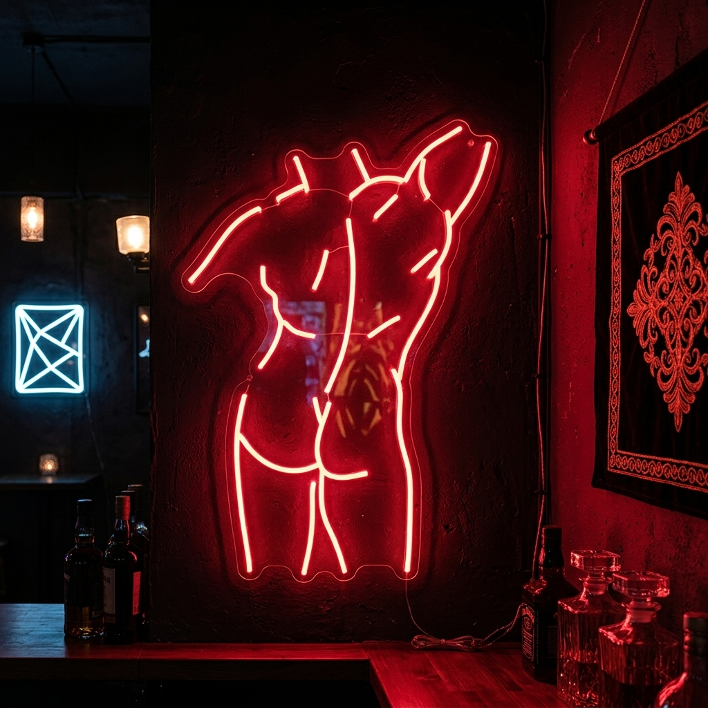"Male Man Body" Neon Sign
