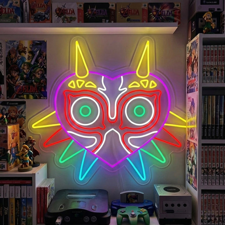 Dark Fantasy Mask Neon Sign