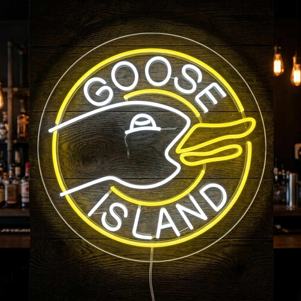 "Goose Island" Neon Sign