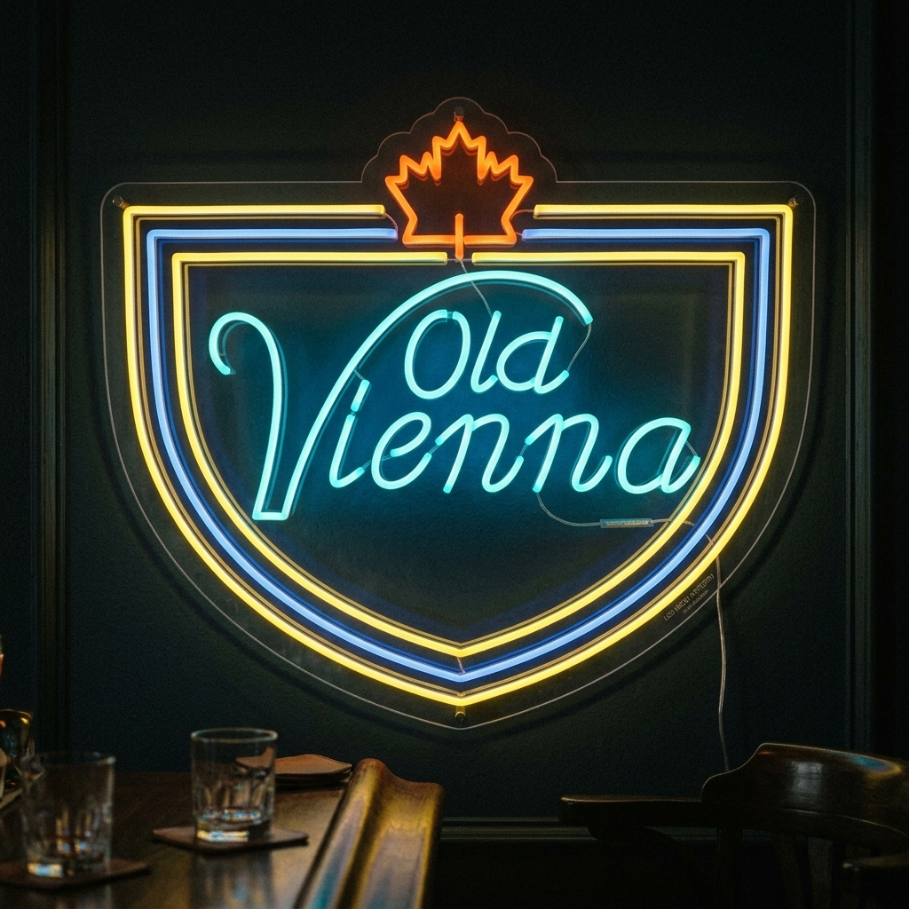 "Vintage Old Vienna Lager Beer Great Canadian Beer" Neon Sign