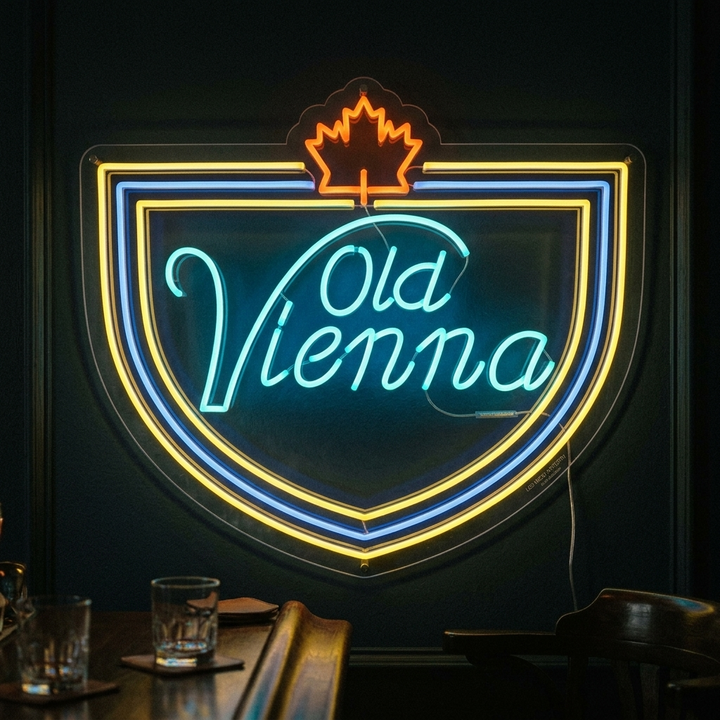 "Vintage Old Vienna Lager Beer Great Canadian Beer" Neon Sign