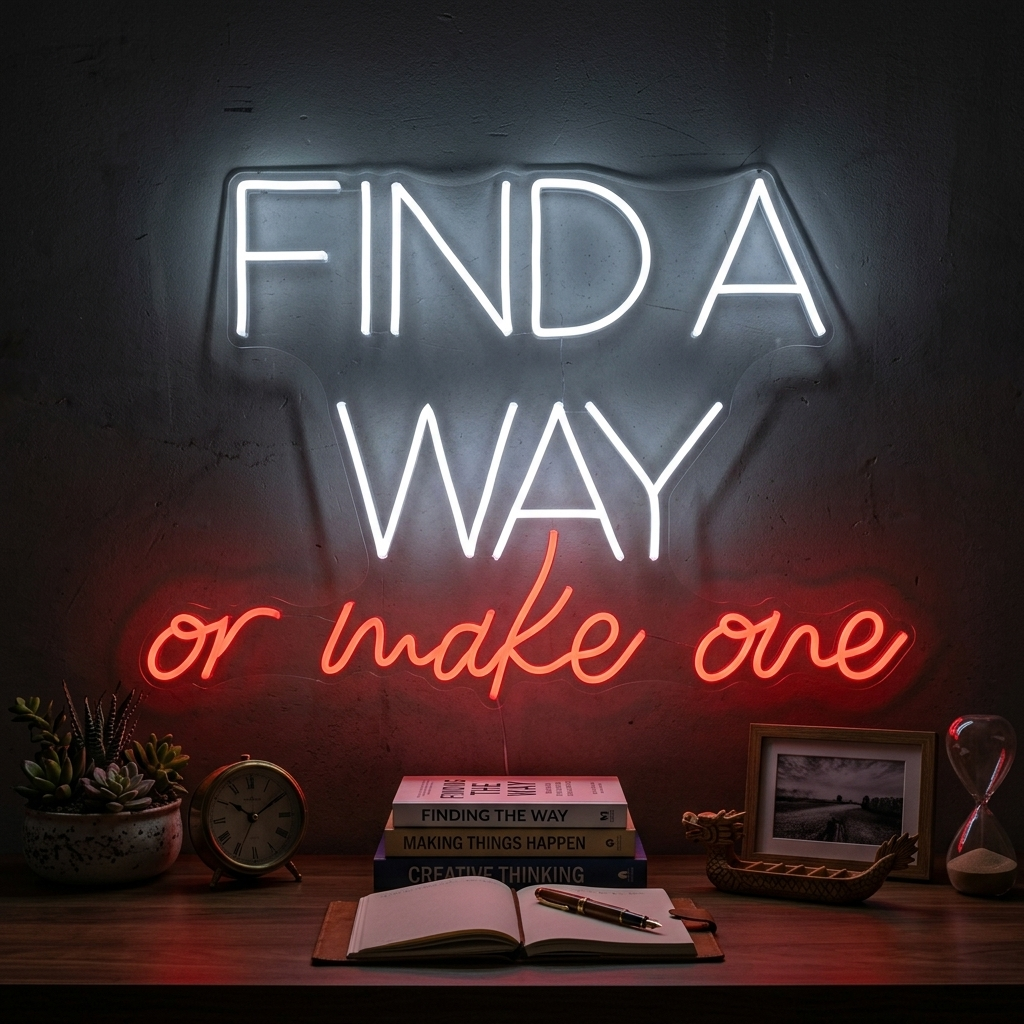 "Find A Way Or Make One" Neon Sign